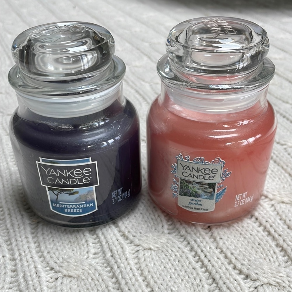 New Yankee Candles 2in lot Mediterranean Breeze/Water Garden